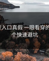 开云体育入口真假 一眼看穿的细节：5个快速避坑